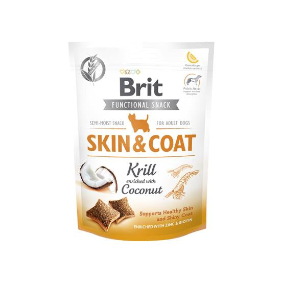 BRIT CARE: Functional Snack Skin&Coat - Krill enriched with Coconut 150 g