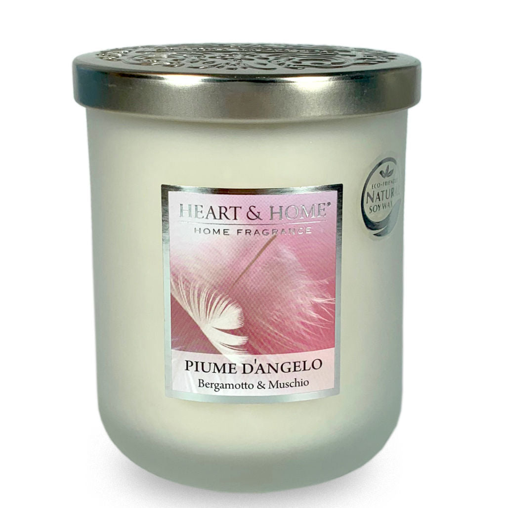 CANDELA IN CERA DI SOIA - PIUME D'ANGELO - NEW 340G – Airone Shop Online