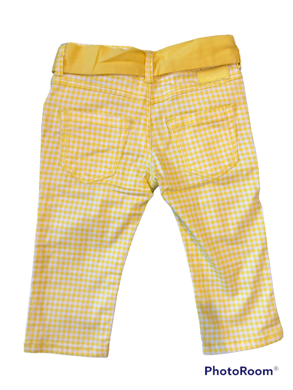PANTALONI GIALLI TAGLIA 86 CM